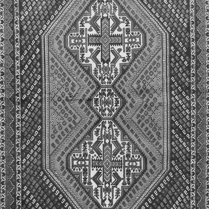 Serging Thickness of Machine Washable Persian Gray Traditional Rug, wshtr721gry