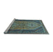 Sideview of Machine Washable Persian Light Blue Traditional Rug, wshtr721lblu