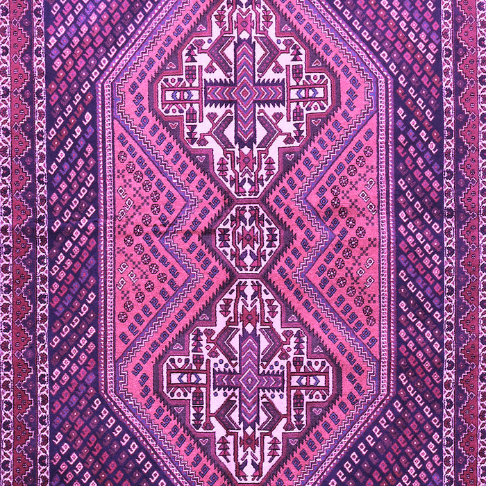 Machine Washable Persian Purple Traditional Area Rugs, wshtr721pur