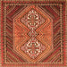 Serging Thickness of Persian Orange Traditional Rug, tr721org