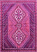 Machine Washable Persian Pink Traditional Rug, wshtr721pnk