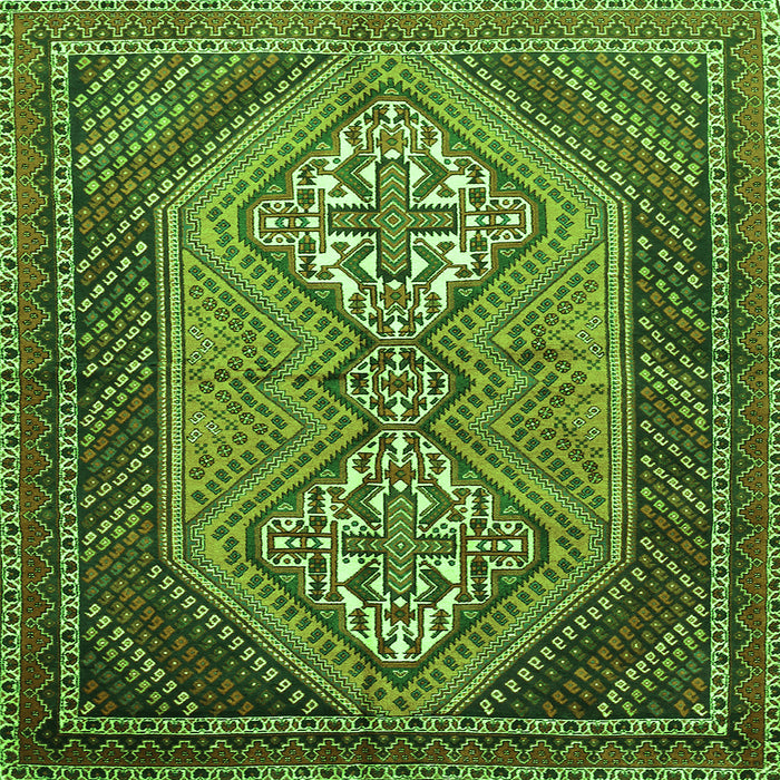 Serging Thickness of Persian Green Traditional Rug, tr721grn