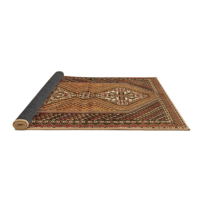 Sideview of Persian Brown Traditional Rug, tr721brn