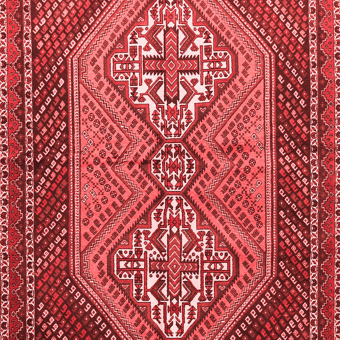Machine Washable Persian Red Traditional Rug, wshtr721red