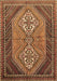 Machine Washable Persian Brown Traditional Rug, wshtr721brn