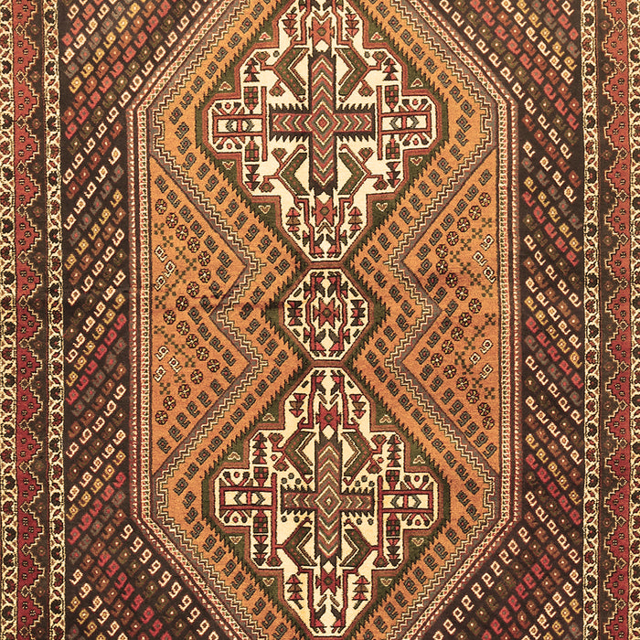 Machine Washable Persian Brown Traditional Rug, wshtr721brn