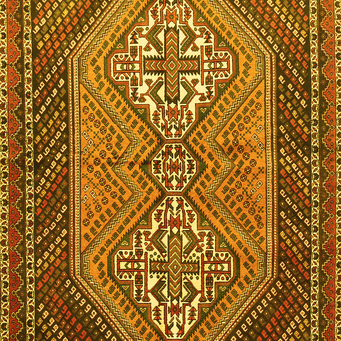 Machine Washable Persian Yellow Traditional Rug, wshtr721yw