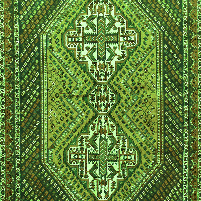 Serging Thickness of Machine Washable Persian Green Traditional Area Rugs, wshtr721grn