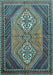 Machine Washable Persian Light Blue Traditional Rug, wshtr721lblu