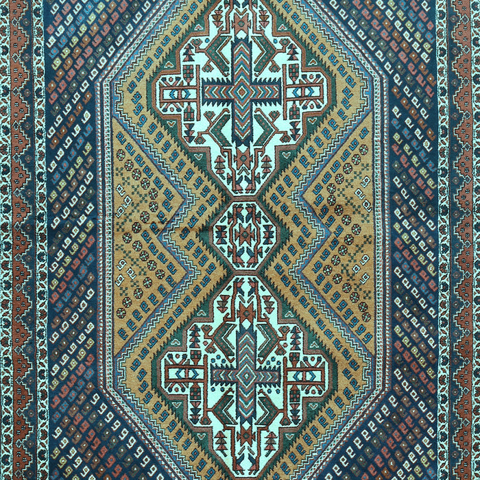 Machine Washable Persian Light Blue Traditional Rug, wshtr721lblu