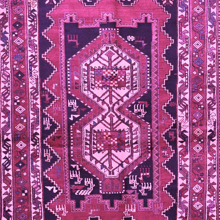 Machine Washable Southwestern Purple Country Area Rugs, wshtr722pur