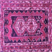 Square Machine Washable Southwestern Purple Country Area Rugs, wshtr722pur