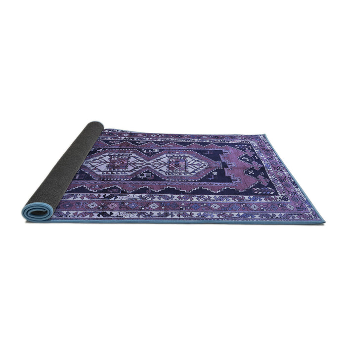 Sideview of Southwestern Blue Country Rug, tr722blu