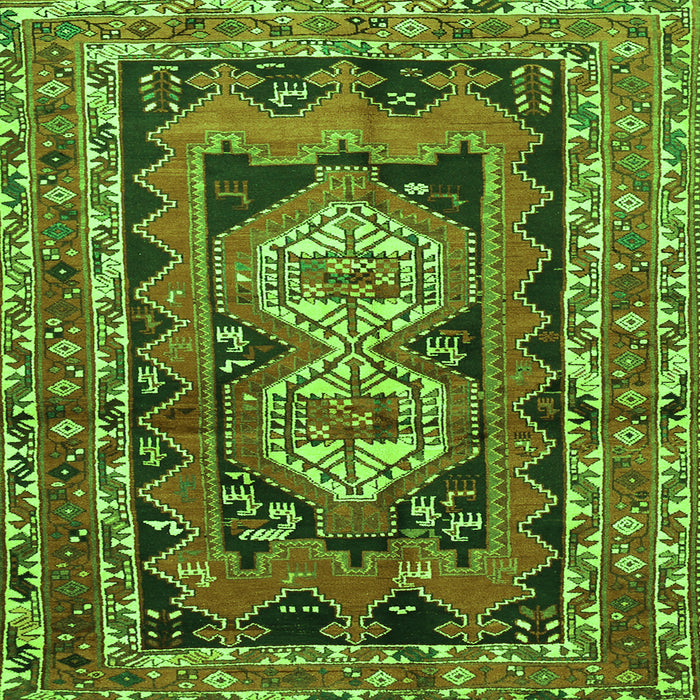 Serging Thickness of Southwestern Green Country Rug, tr722grn