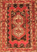 Serging Thickness of Machine Washable Southwestern Orange Country Area Rugs, wshtr722org