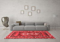 Machine Washable Southwestern Red Country Rug, wshtr722red