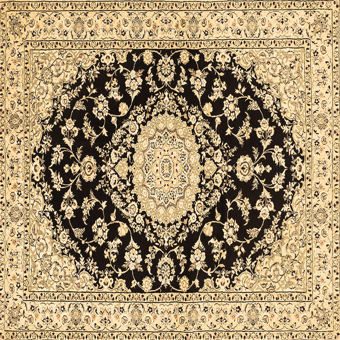 Square Medallion Brown Traditional Rug, tr723brn