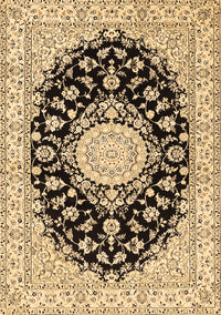 Medallion Brown Traditional Rug, tr723brn