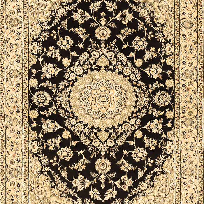 Medallion Brown Traditional Rug, tr723brn