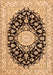 Serging Thickness of Machine Washable Medallion Orange Traditional Area Rugs, wshtr723org