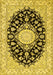 Medallion Yellow Traditional Rug, tr723yw