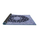 Sideview of Medallion Blue Traditional Rug, tr723blu