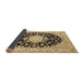 Sideview of Medallion Brown Traditional Rug, tr723brn