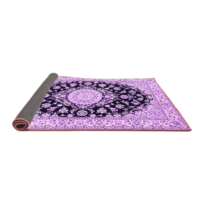 Sideview of Medallion Purple Traditional Rug, tr723pur