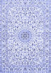 Medallion Blue Traditional Rug, tr724blu