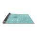 Sideview of Medallion Light Blue Traditional Rug, tr724lblu