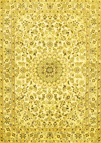 Medallion Yellow Traditional Rug, tr724yw