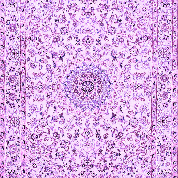 Machine Washable Medallion Purple Traditional Area Rugs, wshtr724pur