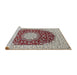 Sideview of Machine Washable Traditional Chestnut Brown Rug, wshtr725