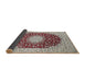 Sideview of Traditional Chestnut Brown Medallion Rug, tr725