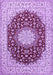 Machine Washable Medallion Purple Traditional Area Rugs, wshtr725pur