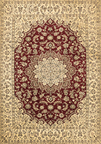 Medallion Brown Traditional Rug, tr725brn