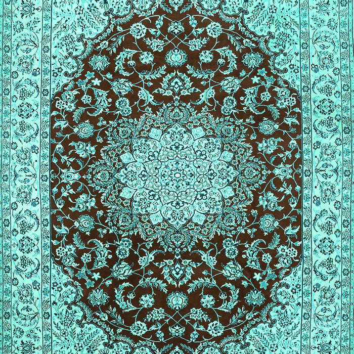 Medallion Turquoise Traditional Rug, tr725turq