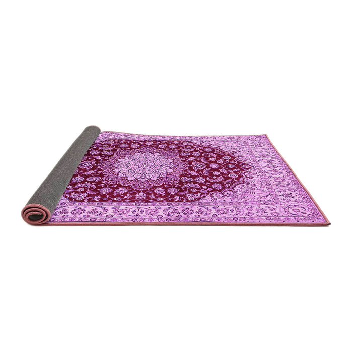 Sideview of Medallion Pink Traditional Rug, tr725pnk