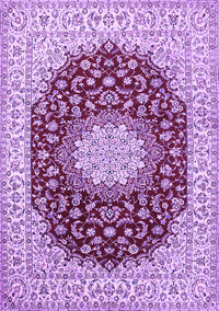 Medallion Purple Traditional Rug, tr725pur