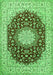 Medallion Green Traditional Rug, tr725grn