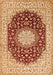 Serging Thickness of Machine Washable Medallion Orange Traditional Area Rugs, wshtr725org