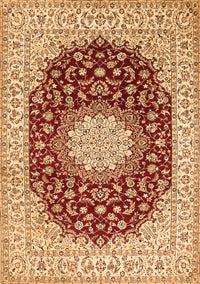 Medallion Orange Traditional Rug, tr725org