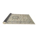 Sideview of Traditional Vanilla Gold Medallion Rug, tr726