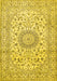 Medallion Yellow Traditional Rug, tr726yw