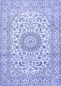 Medallion Blue Traditional Rug, tr726blu