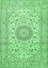 Medallion Emerald Green Traditional Rug, tr726emgrn