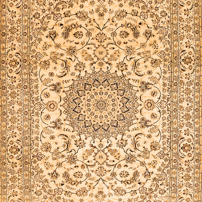 Medallion Orange Traditional Rug, tr726org