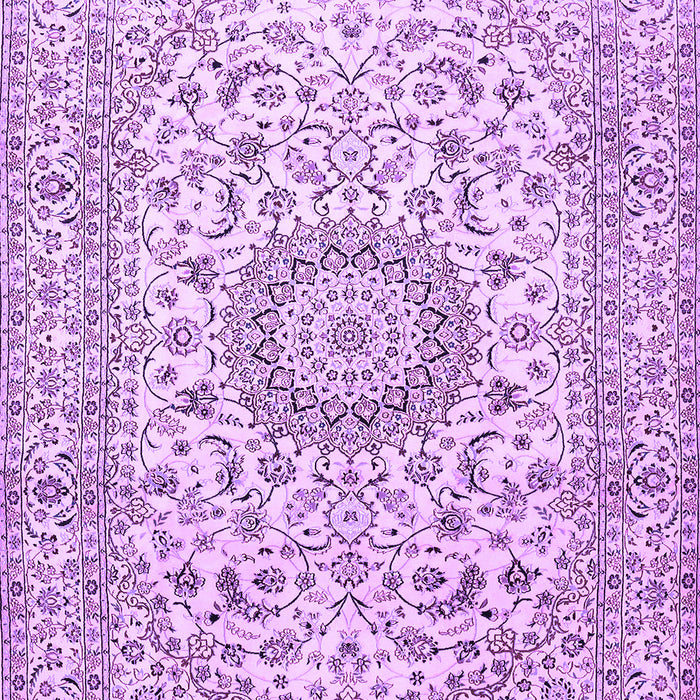 Machine Washable Medallion Purple Traditional Area Rugs, wshtr726pur