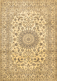 Medallion Brown Traditional Rug, tr726brn