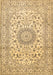 Medallion Brown Traditional Rug, tr726brn